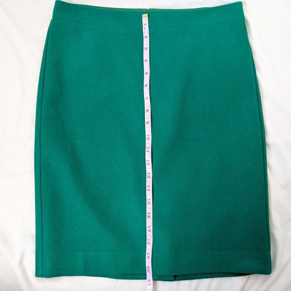 NWOT J Crew Factory Teal Pencil Skirt in Double-Serge Wool - Picture 6 of 6